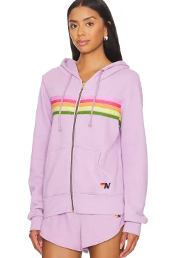 Women Aviator Nation Matching Sets>5 Stripe Zip Up Hoodie