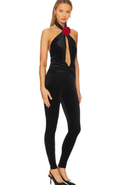 Women Ronny Kobo Jumpsuits>Abreen Velvet Catsuit