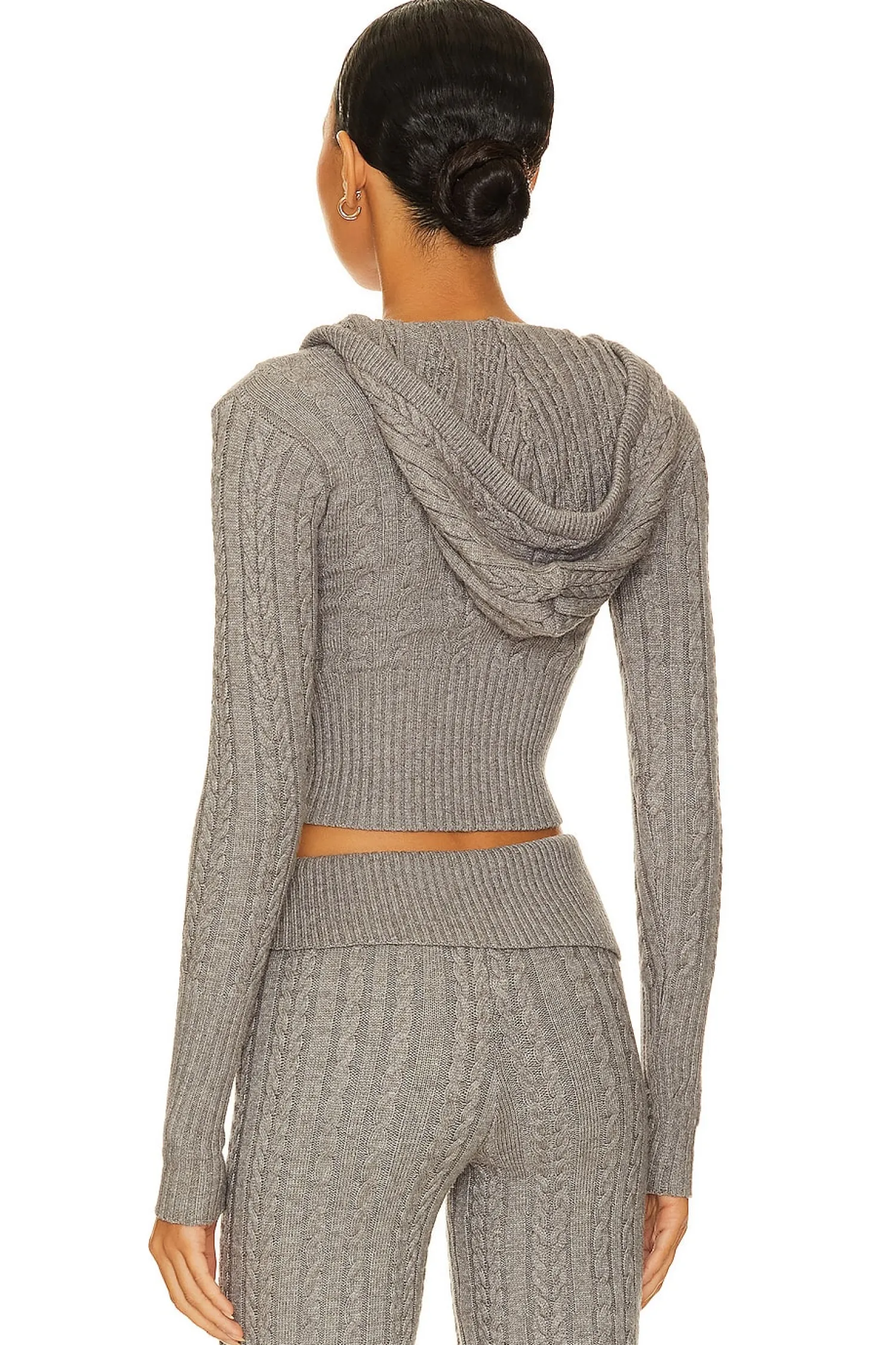 Women Frankies Bikinis Matching Sets|Loungewear>Aimee Cable Knit Hoodie