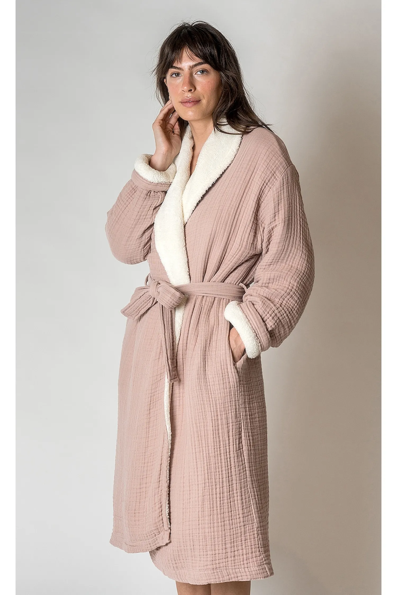 Women House No. 23 Lingerie & Sleepwear>Alaia Sherpa Robe