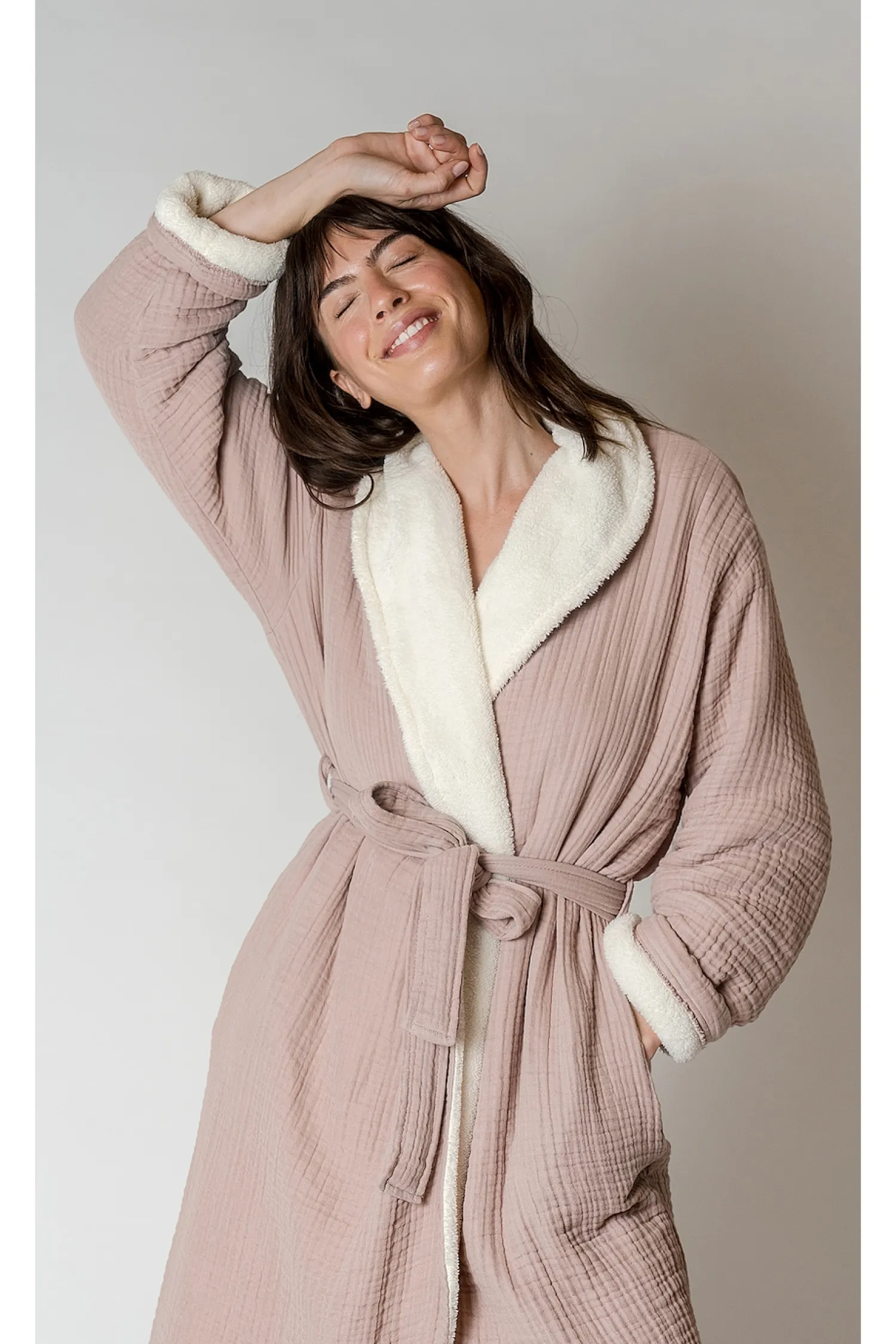 Women House No. 23 Lingerie & Sleepwear>Alaia Sherpa Robe
