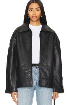 Women GRLFRND Jackets & Coats>Alek Leather Jacket