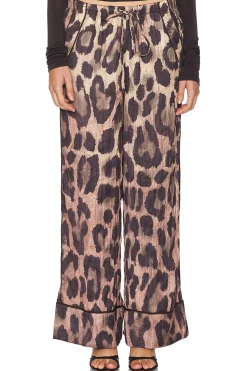 Women Free People Pants>All Out Satin Leopard Pant