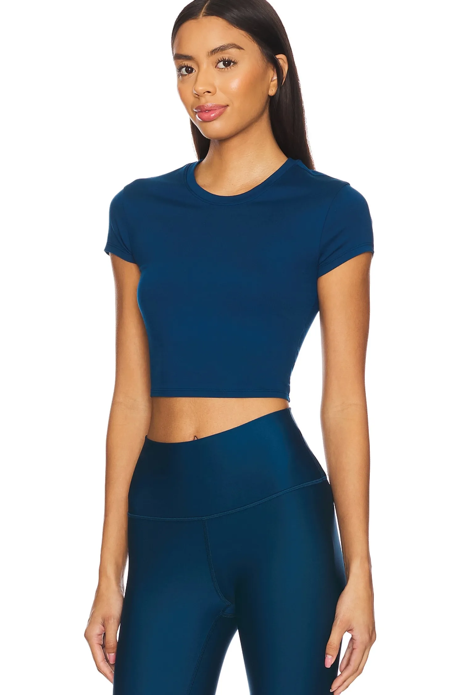 Women alo Matching Sets>soft Crop Finesse Short Sleeve