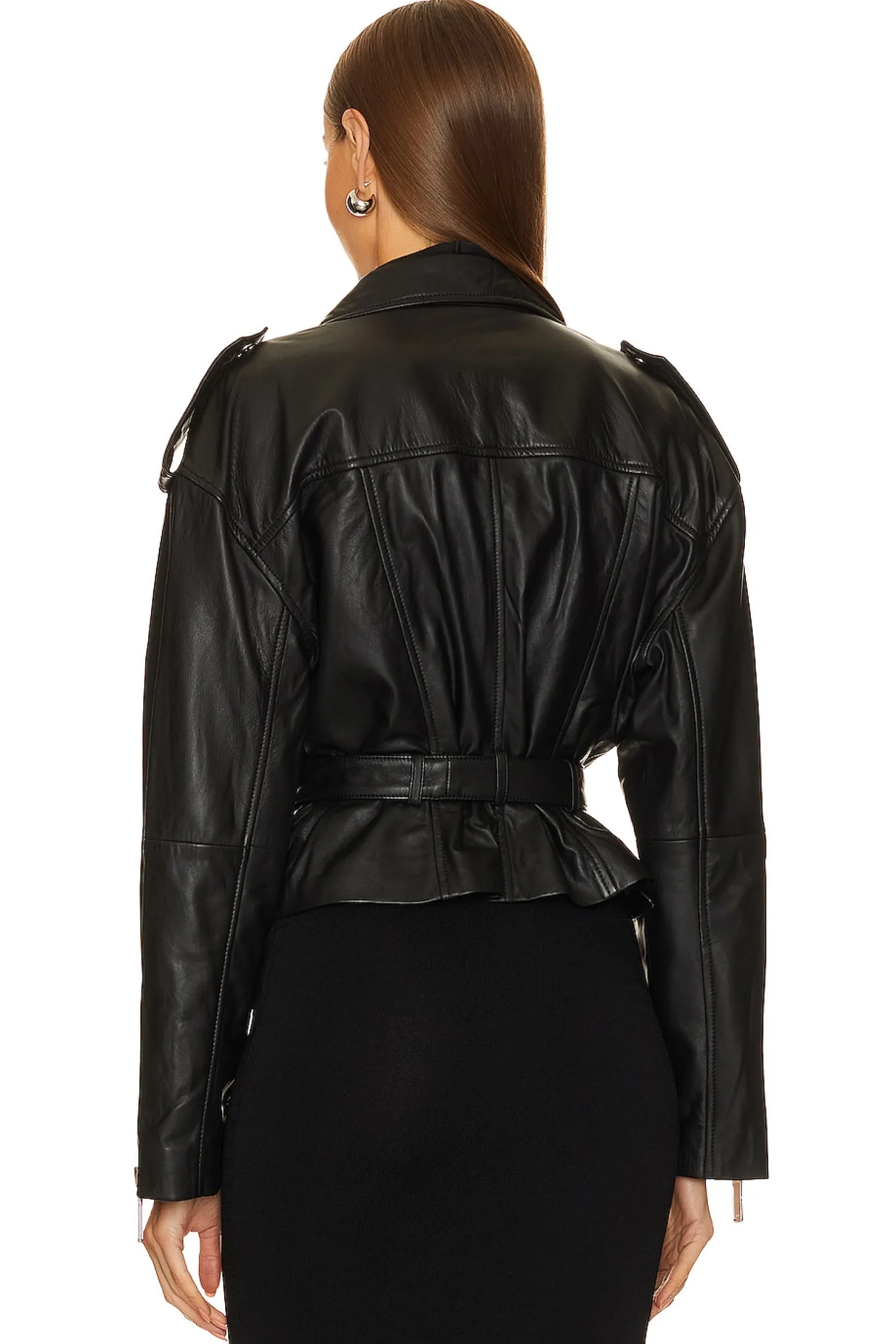 Women Camila Coelho Jackets & Coats>Ambrosia Leather Moto Jacket