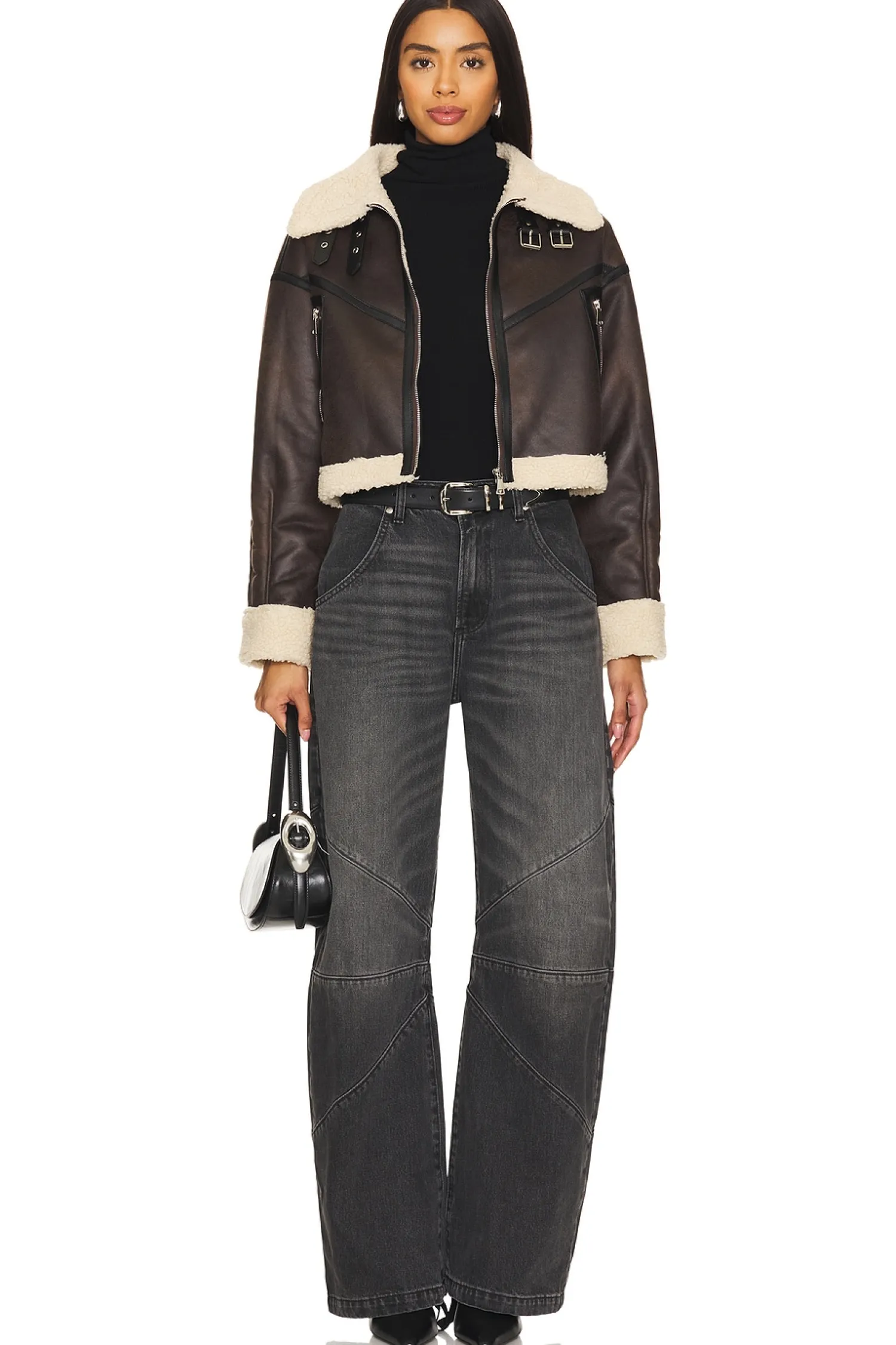 Women superdown Jackets & Coats>Amelia Faux Leather Jacket