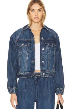 Women SIMKHAI Jackets & Coats>Amie Zippered Sleeve Jacket