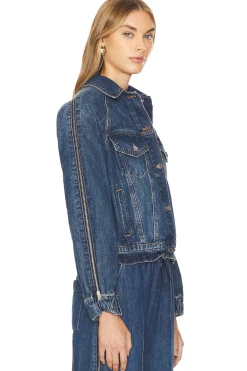 Women SIMKHAI Jackets & Coats>Amie Zippered Sleeve Jacket