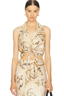 Women L'AGENCE Matching Sets>Amos Sleeveless Tie Blouse