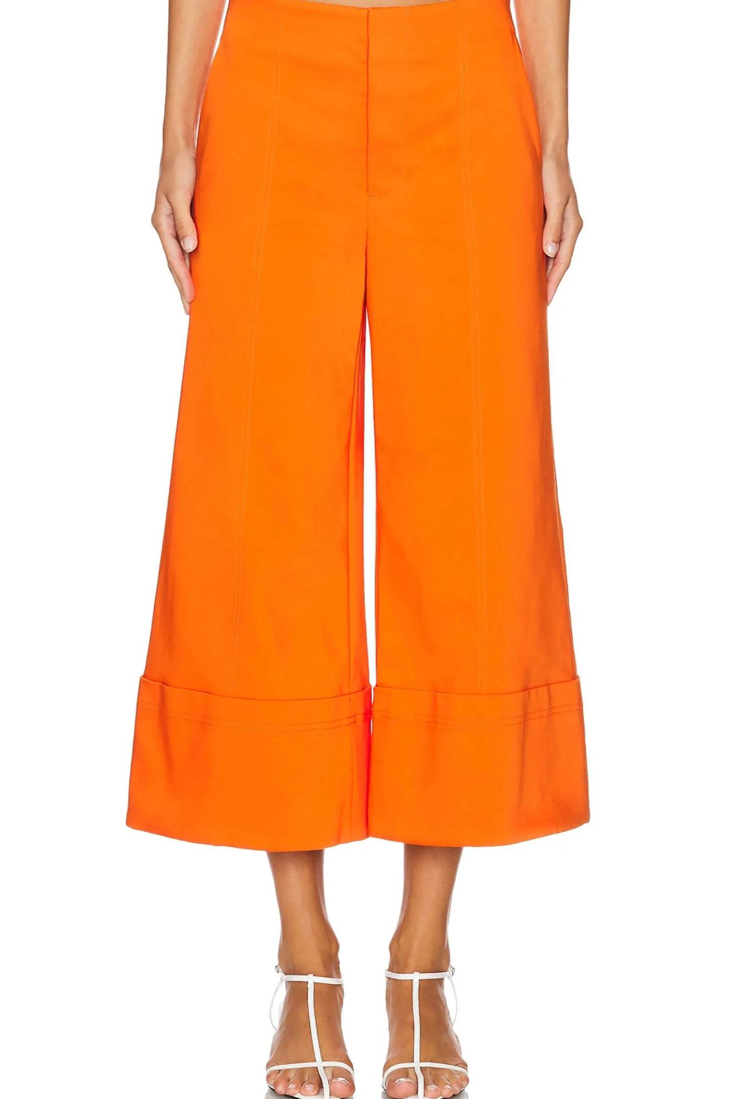 Women Alice + Olivia Pants|Matching Sets>Andra High Rise Wide Leg Cropped Cuff Pant