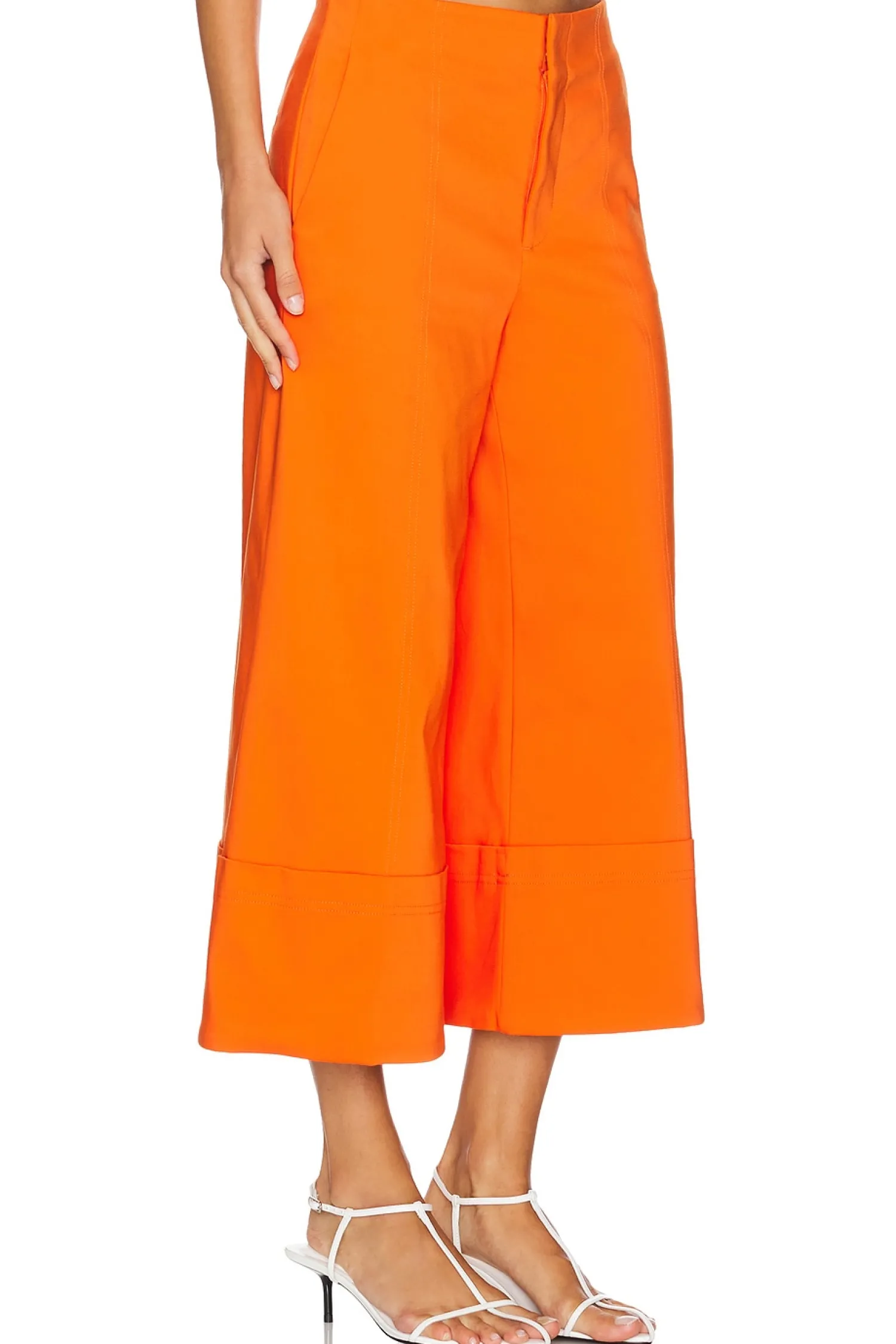 Women Alice + Olivia Pants|Matching Sets>Andra High Rise Wide Leg Cropped Cuff Pant