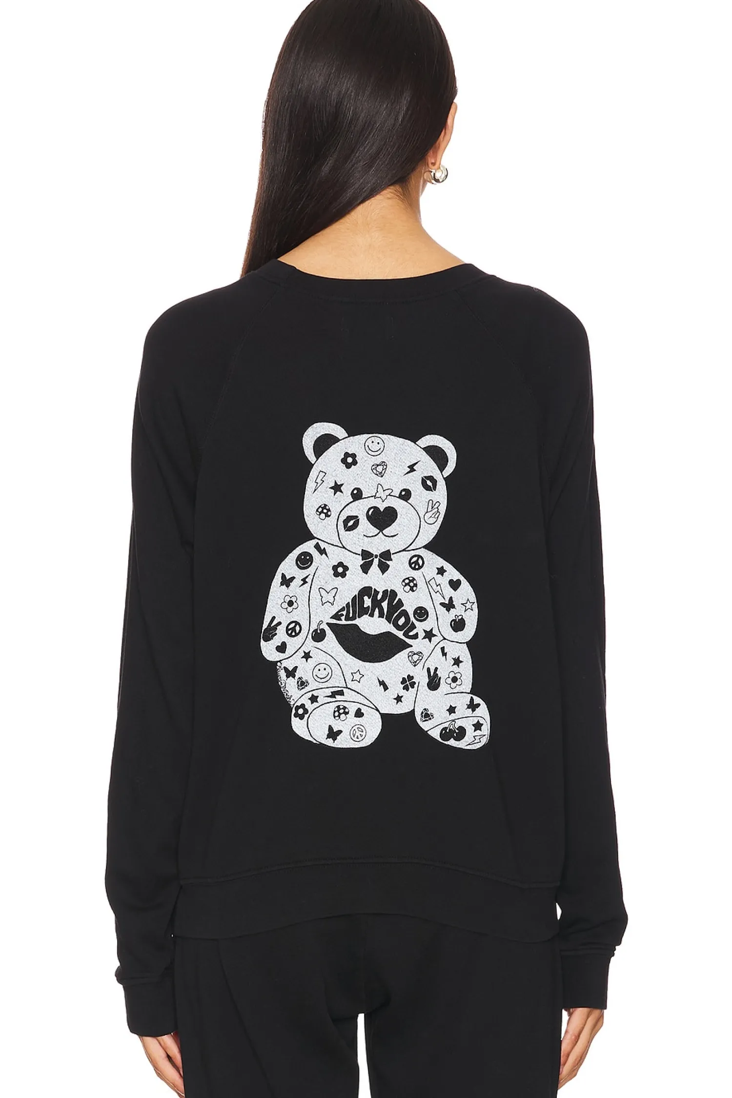 Women Lauren Moshi Matching Sets|Loungewear>Anela Raglan F U Bear Crew Neck