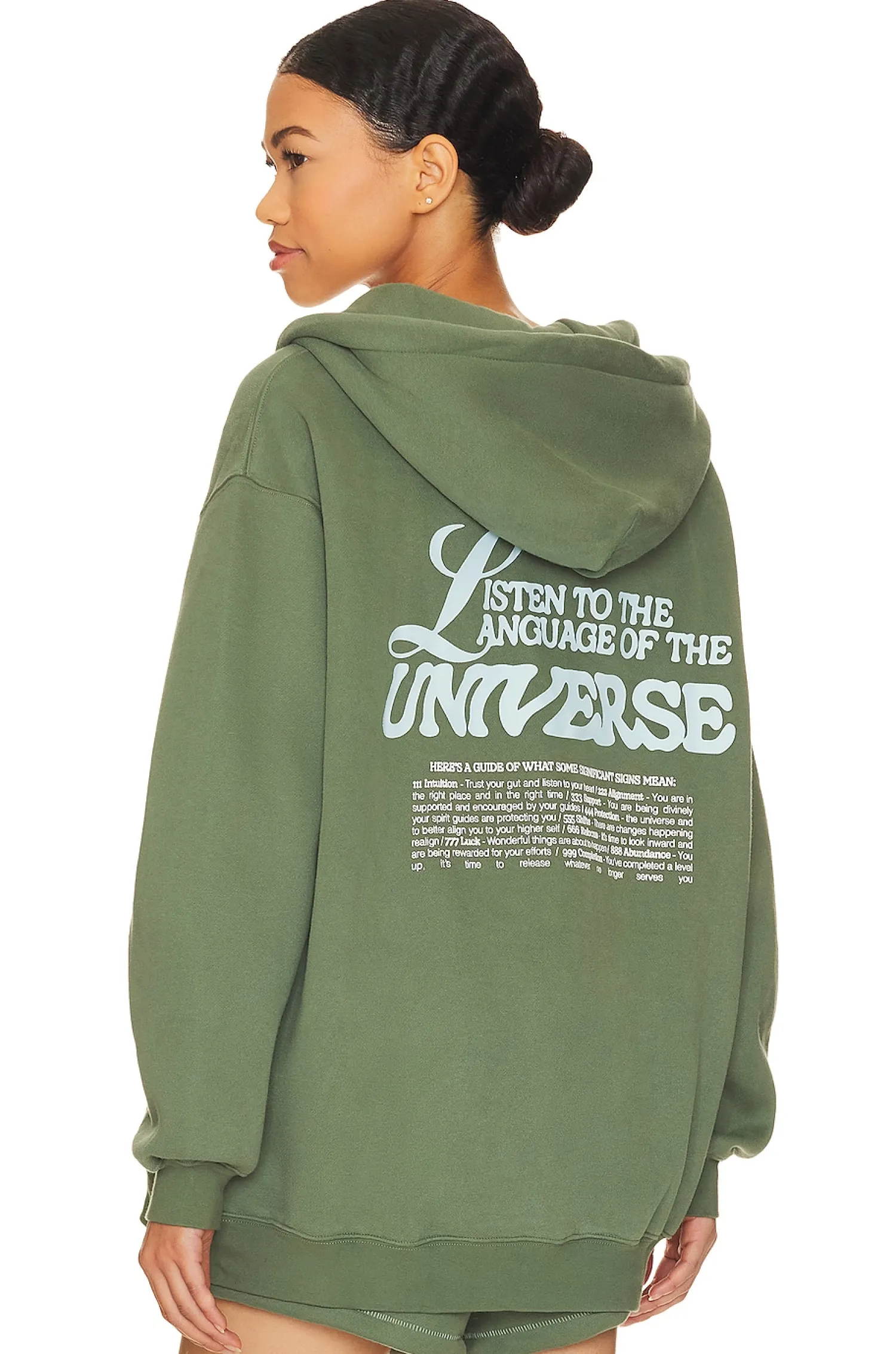 Women The Mayfair Group Loungewear>Angel Number Zip Up Hoodie