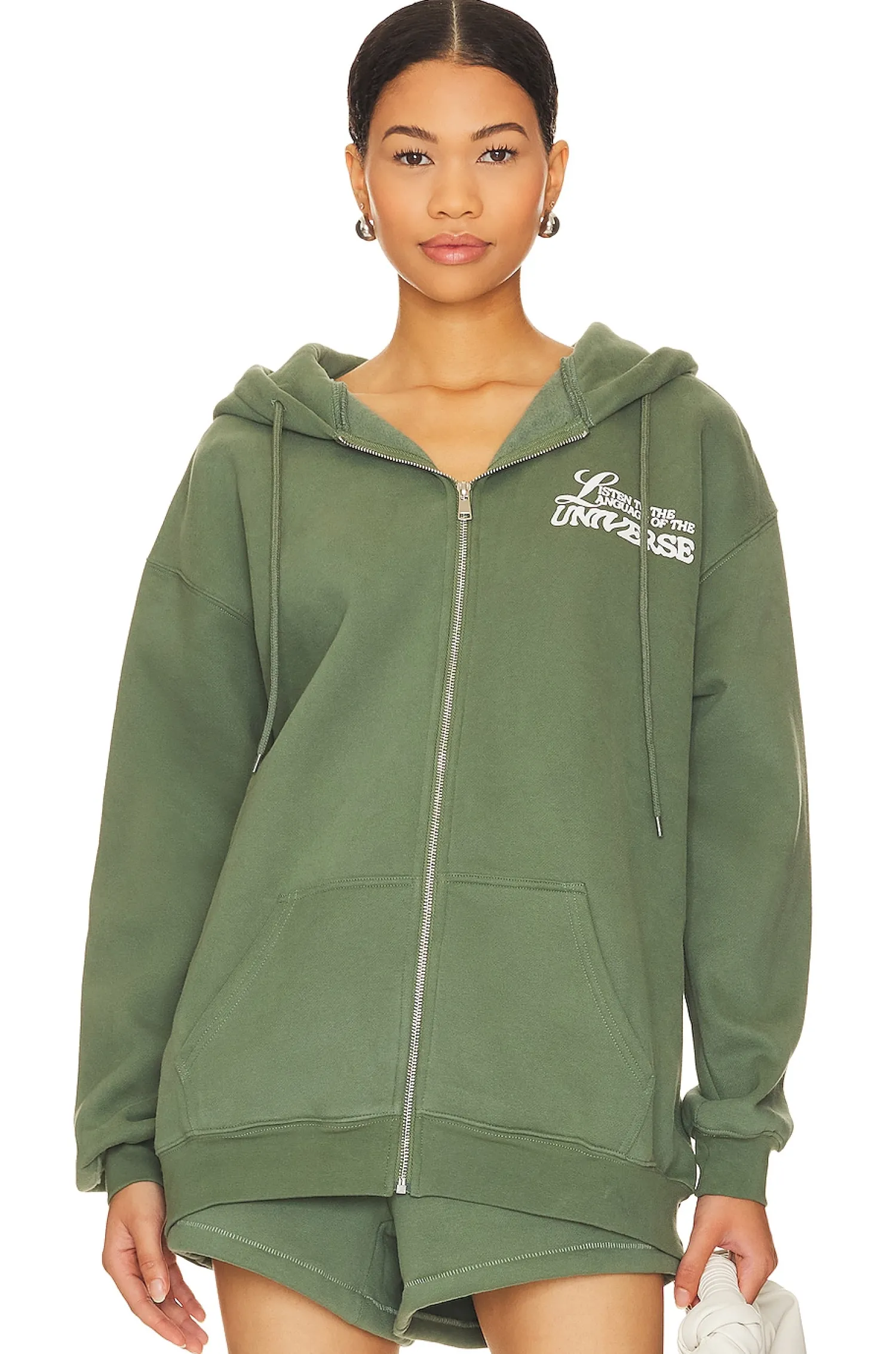 Women The Mayfair Group Loungewear>Angel Number Zip Up Hoodie
