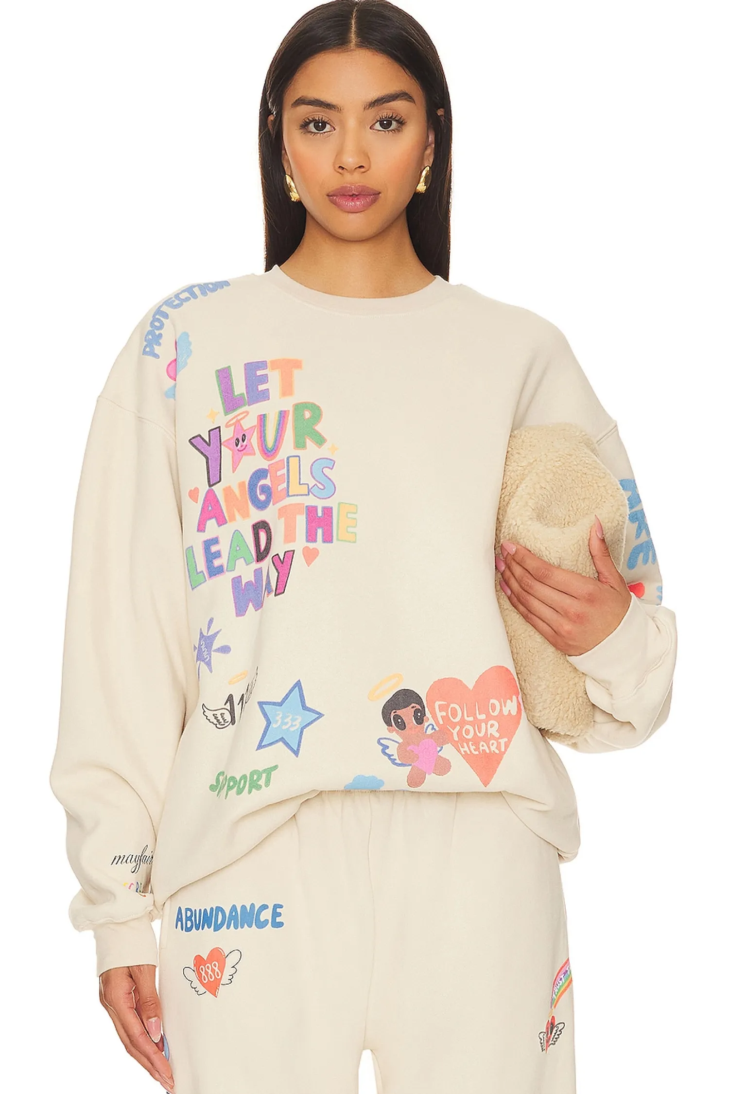 Women The Mayfair Group Loungewear>Angels All Around You Crewneck