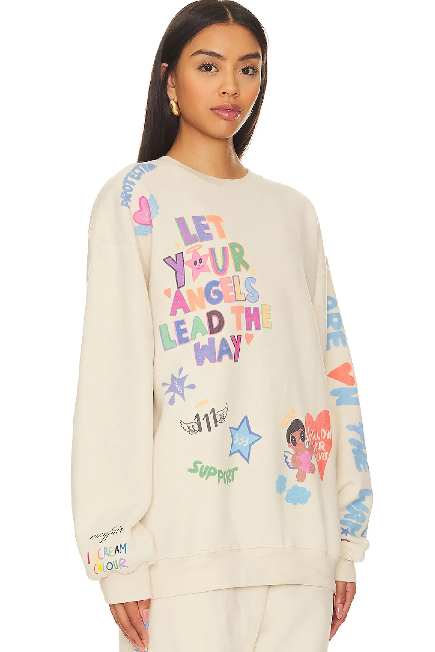 Women The Mayfair Group Loungewear>Angels All Around You Crewneck