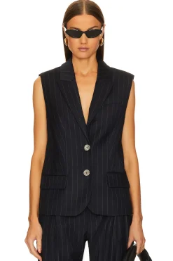 Women Marissa Webb Jackets & Coats>Arley Pinstripe Boy Blazer Vest