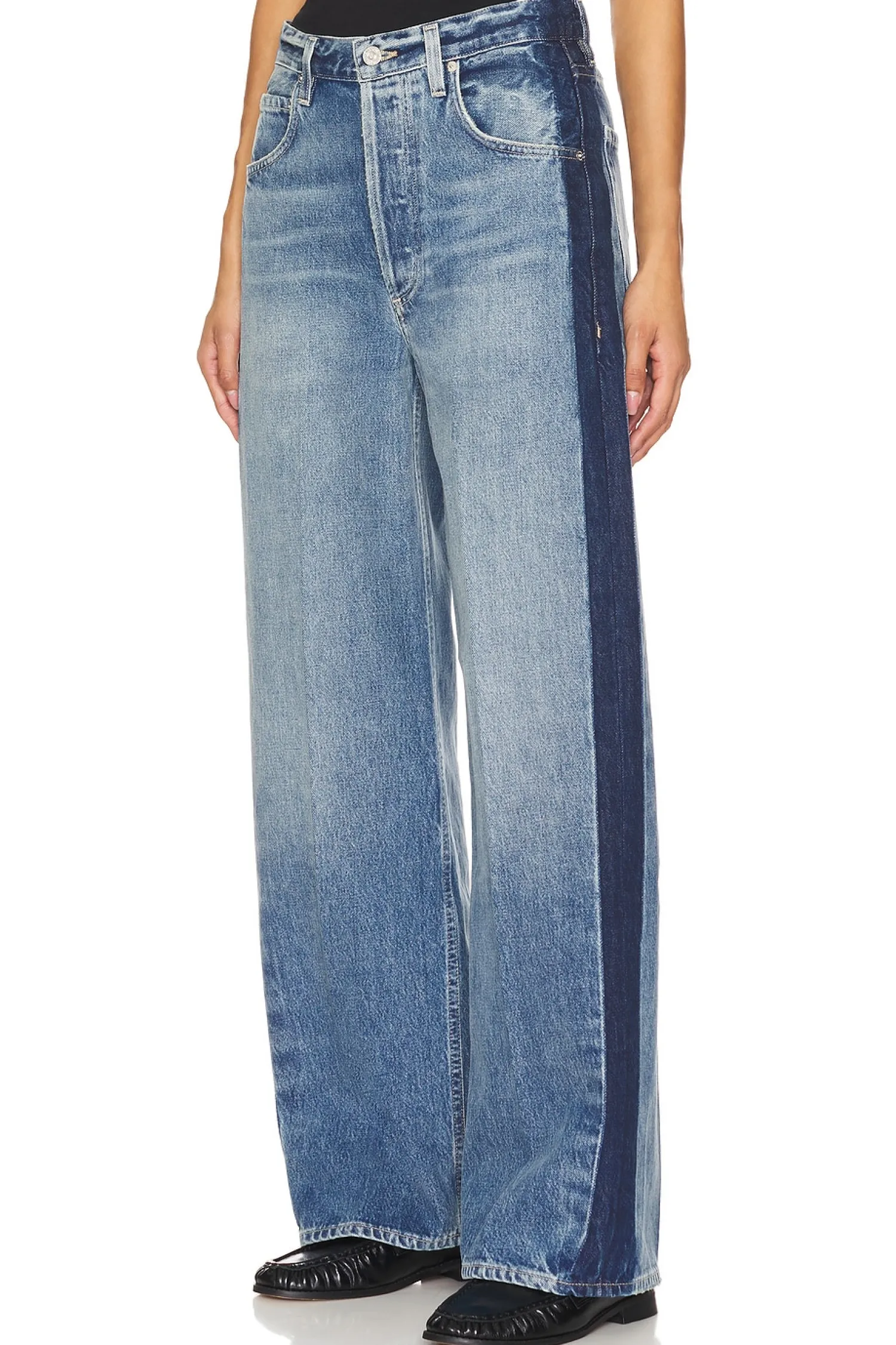 Women Citizens of Humanity Pants>Ayla Baggy With Tuxedo Stripe