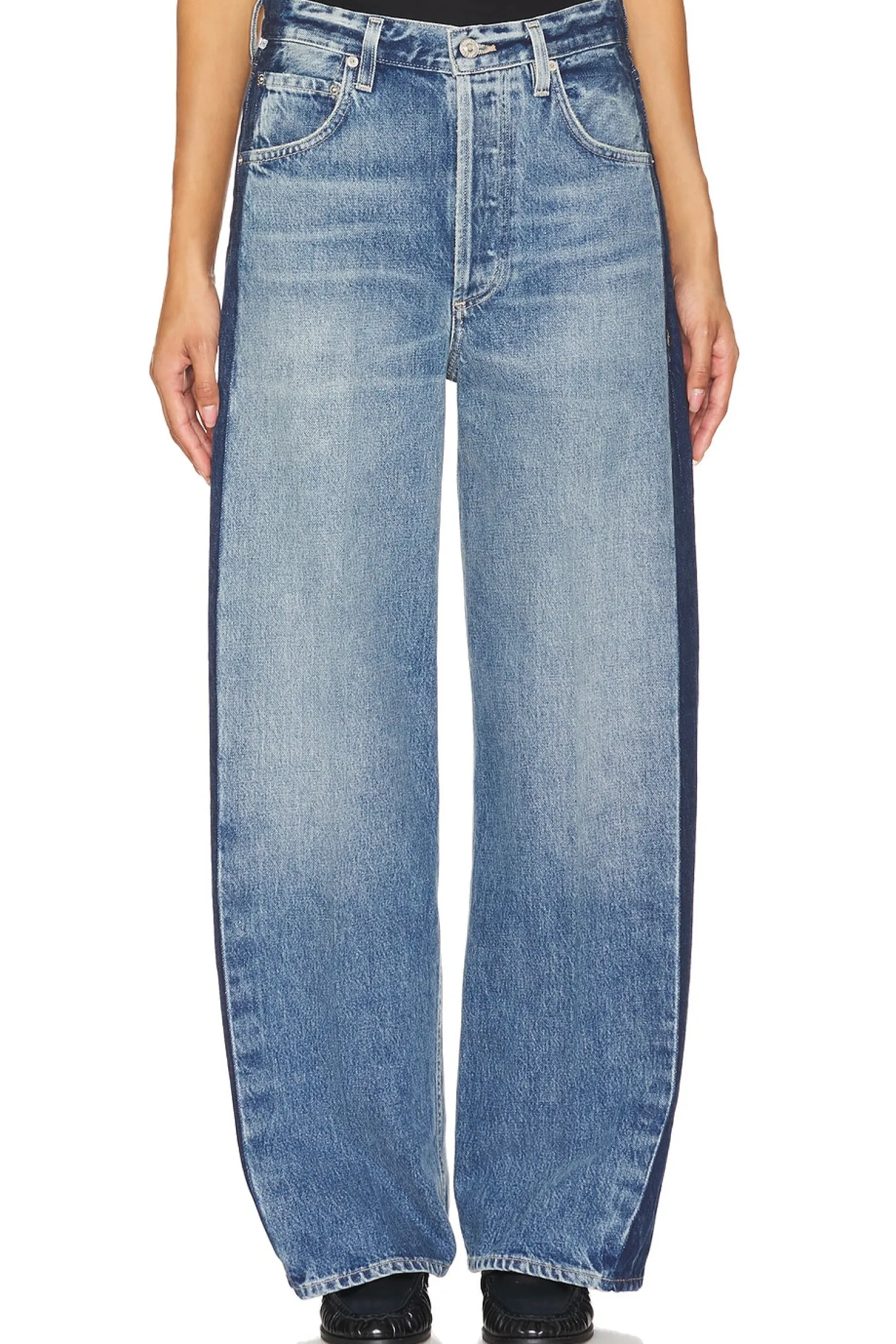Women Citizens of Humanity Pants>Ayla Baggy With Tuxedo Stripe