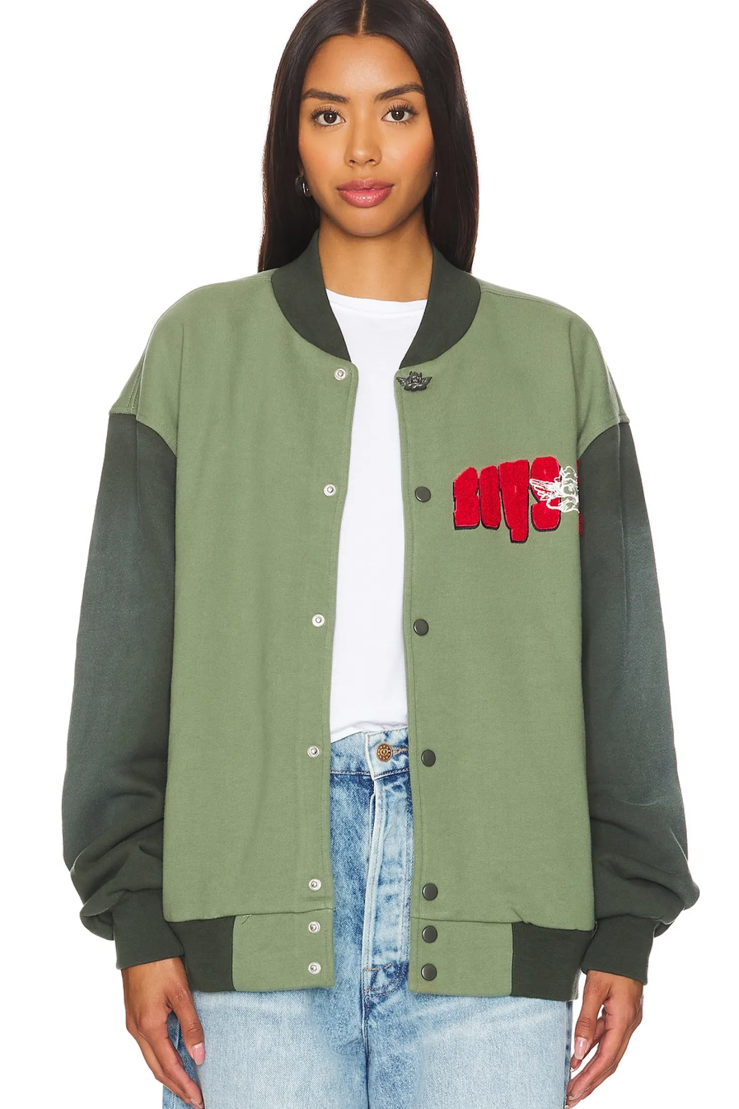 Women Boys Lie Jackets & Coats>B Shock Varsity Jacket
