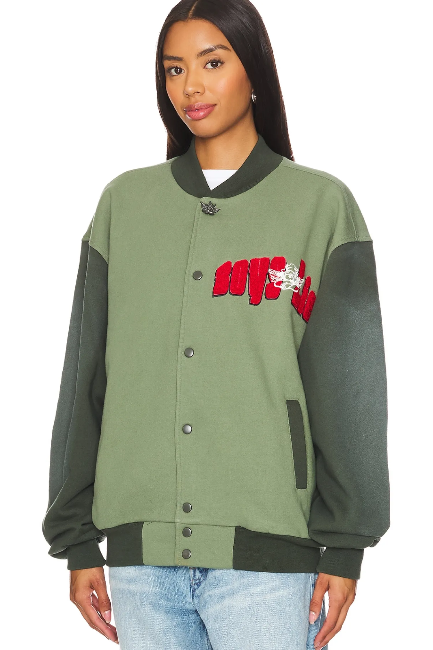 Women Boys Lie Jackets & Coats>B Shock Varsity Jacket