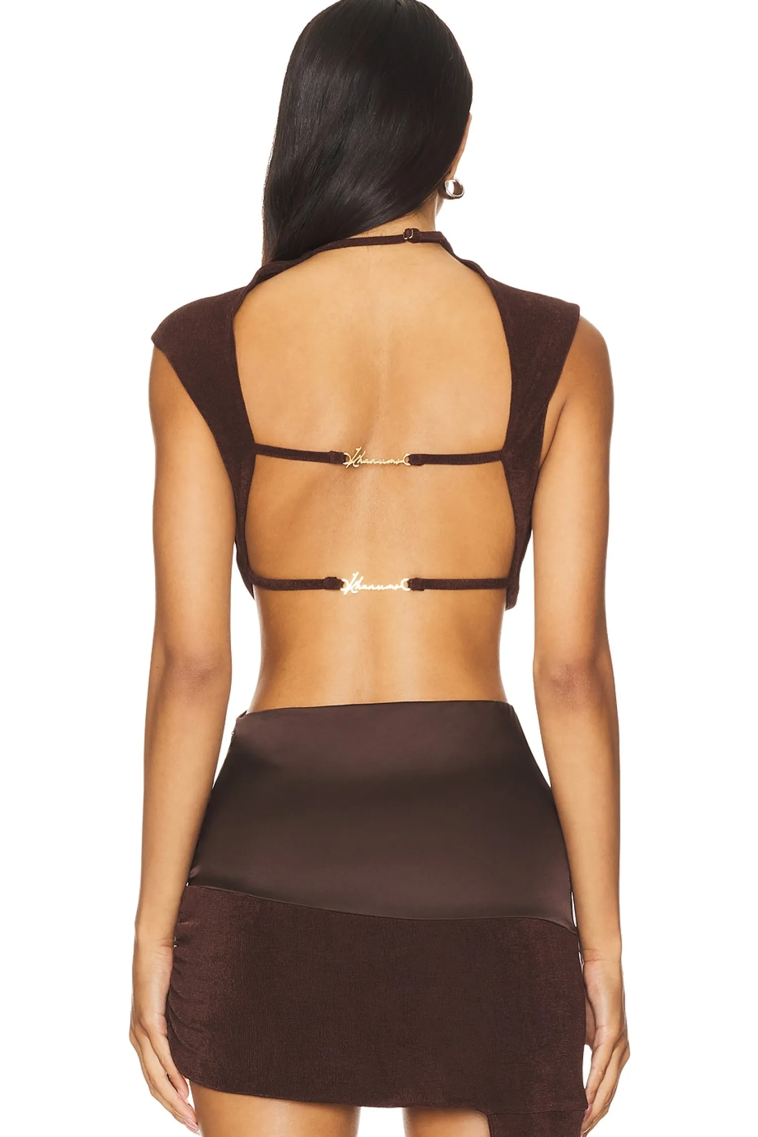 Women Khanums Matching Sets>Backless Cropped Tee