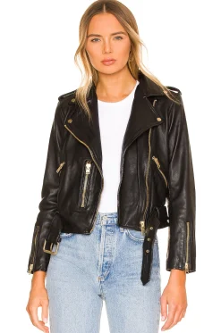 Women ALLSAINTS Jackets & Coats>Balfern Gold Biker Jacket