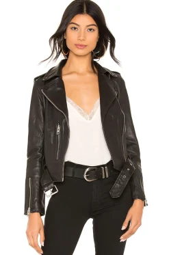 Women ALLSAINTS Jackets & Coats>Balfern Leather Biker Jacket