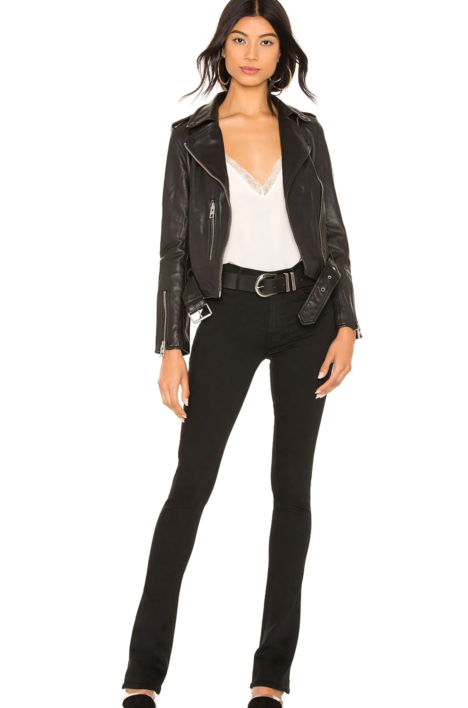 Women ALLSAINTS Jackets & Coats>Balfern Leather Biker Jacket