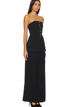 Women self-portrait Jumpsuits>Bandeau Crepe Jumpsuit