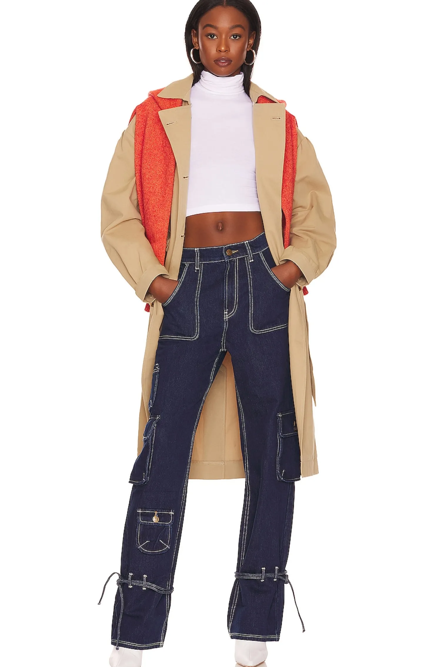 Women LPA Pants>Bea Mid Rise Barrel Cargo