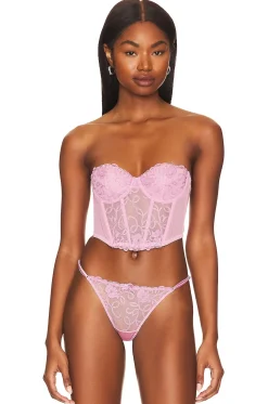 Women fleur du mal Lingerie & Sleepwear>Bella Embroidery Open Back Bustier
