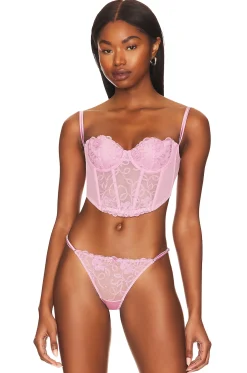 Women fleur du mal Lingerie & Sleepwear>Bella Embroidery Open Back Bustier