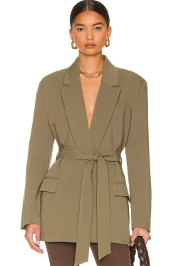 Women Bardot Jackets & Coats>Belted Blazer