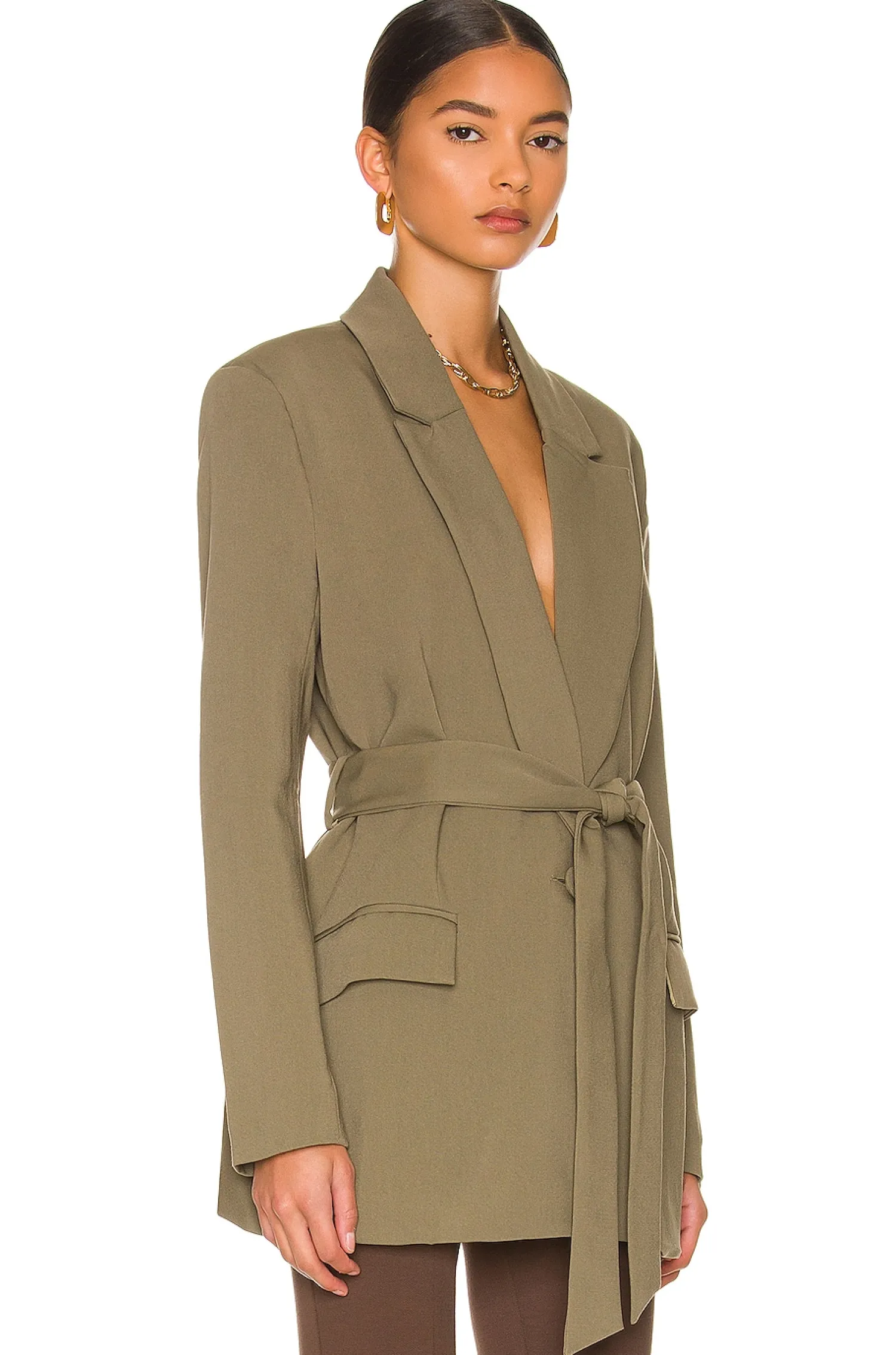 Women Bardot Jackets & Coats>Belted Blazer