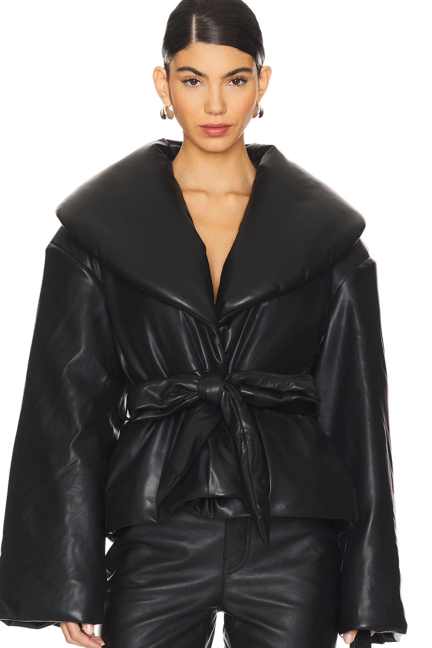 Women ROTATE Jackets & Coats>Belted Puffer Jacket