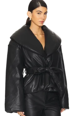 Women ROTATE Jackets & Coats>Belted Puffer Jacket