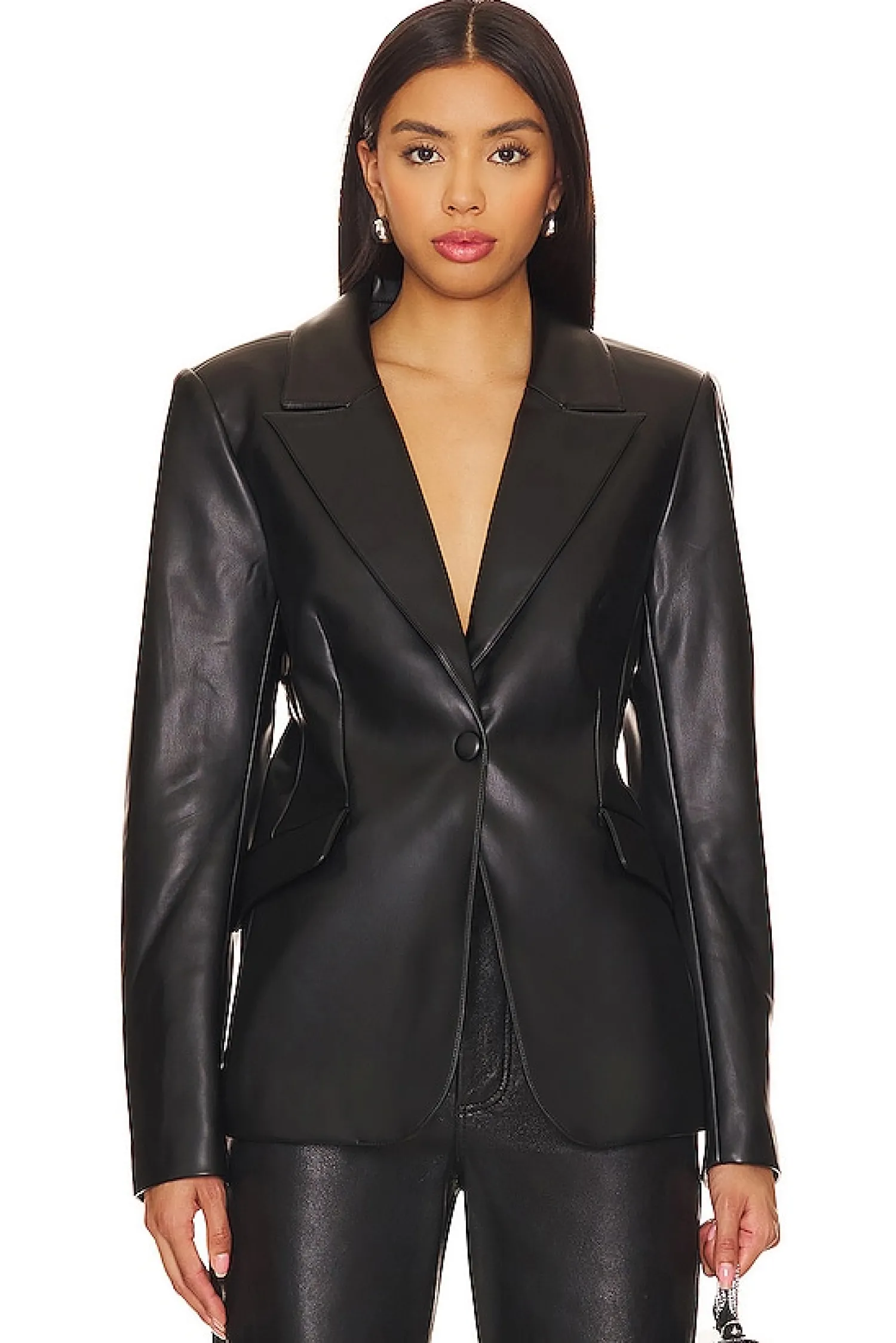 Women Good American Jackets & Coats>Better Than Leather Sculpted Blazer