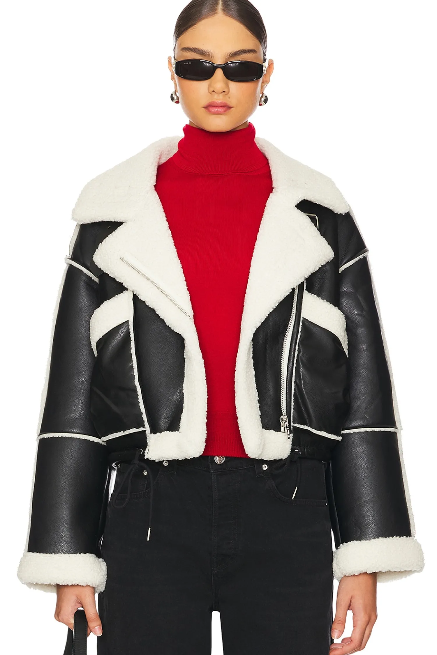 Women BLANKNYC Jackets & Coats>Black & White Jacket