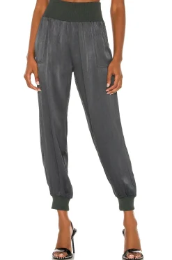 Women Bobi Pants>BLACK Sleek Textured Pant