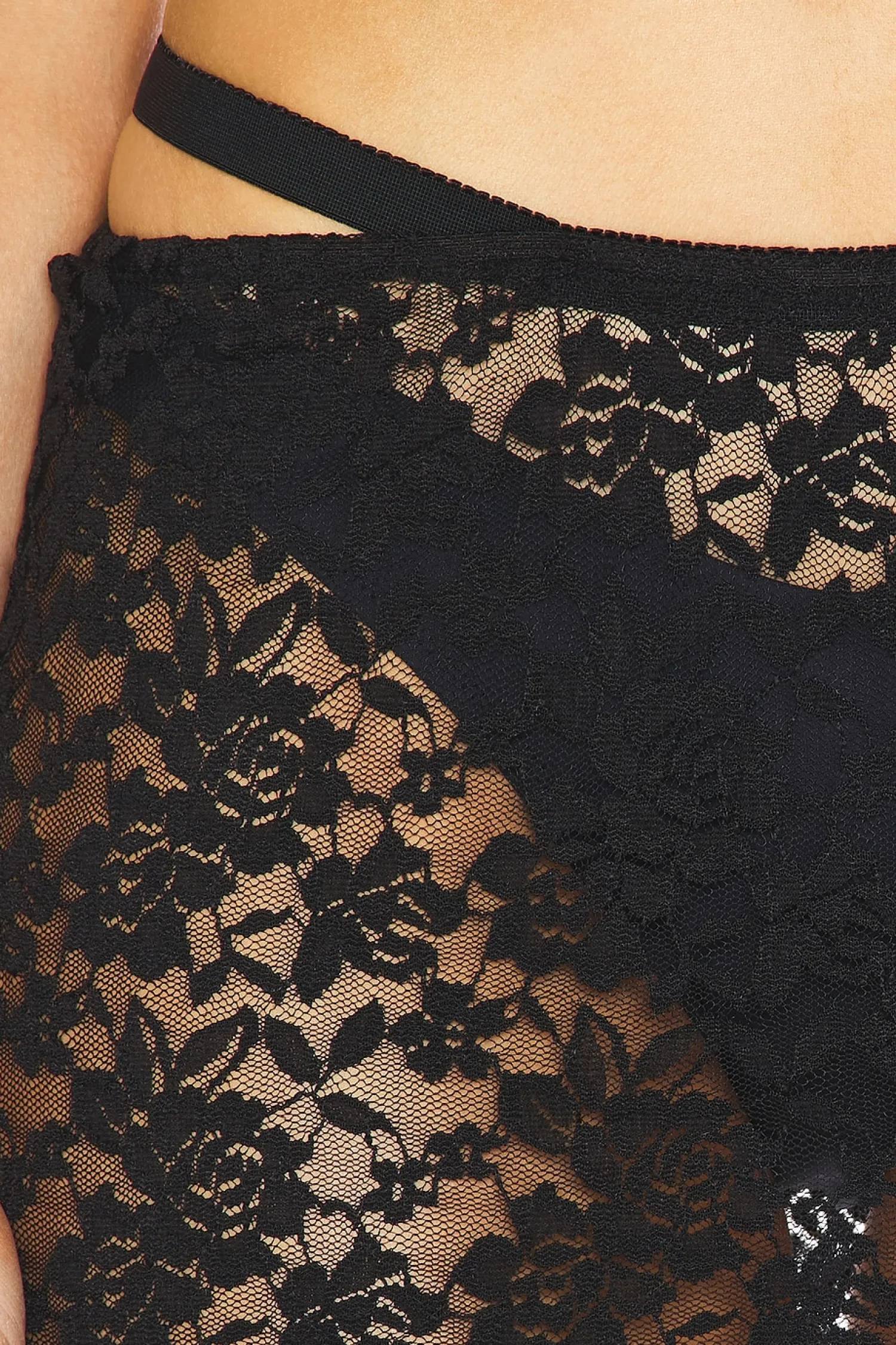 Women LIONESS Matching Sets>Black Swan Lace Mini Skirt