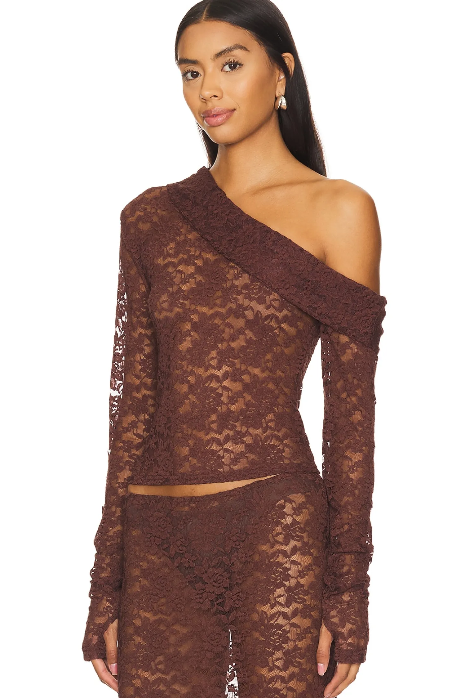 Women LIONESS Matching Sets>Black Swan Off Shoulder Top