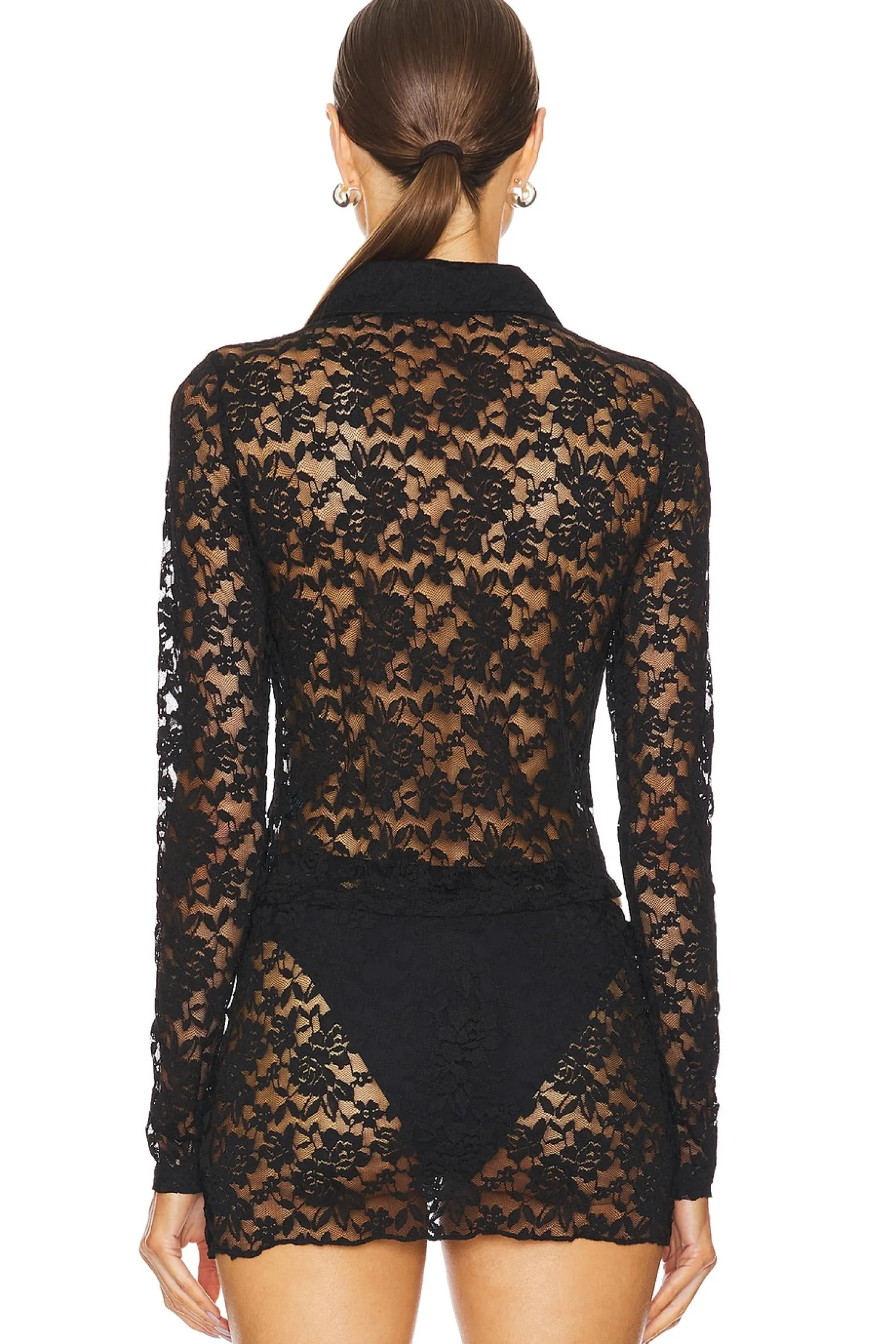 Women LIONESS Matching Sets>Black Swan Polo Top