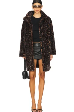 Women Apparis Jackets & Coats>Blair Leopard Mid Length Coat