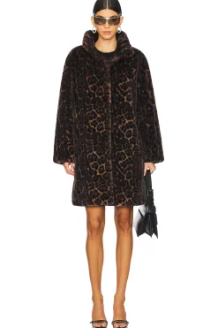 Women Apparis Jackets & Coats>Blair Leopard Mid Length Coat