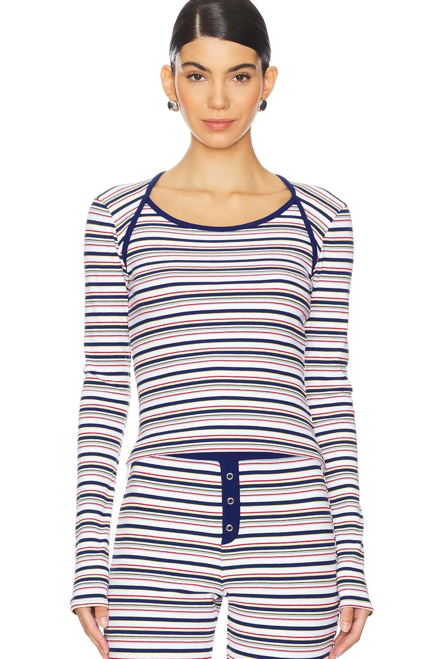 Women Frankies Bikinis Matching Sets>Blair Rib Shirt