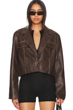 Women superdown Jackets & Coats>Blakely Faux Leather Jacket
