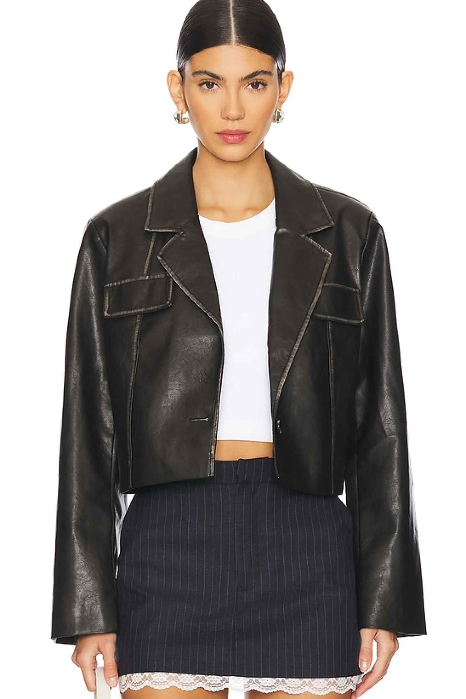 Women superdown Jackets & Coats>Blakely Faux Leather Jacket