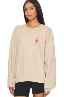 Women Aviator Nation Loungewear>Bolt 2 Relaxed Crewneck Sweatshirt
