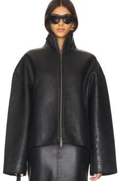 Women REMAIN Jackets & Coats>Bonded Leather Jacket